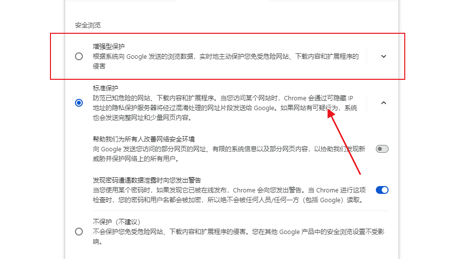 在Windows上启用Chrome的内置安全工具8